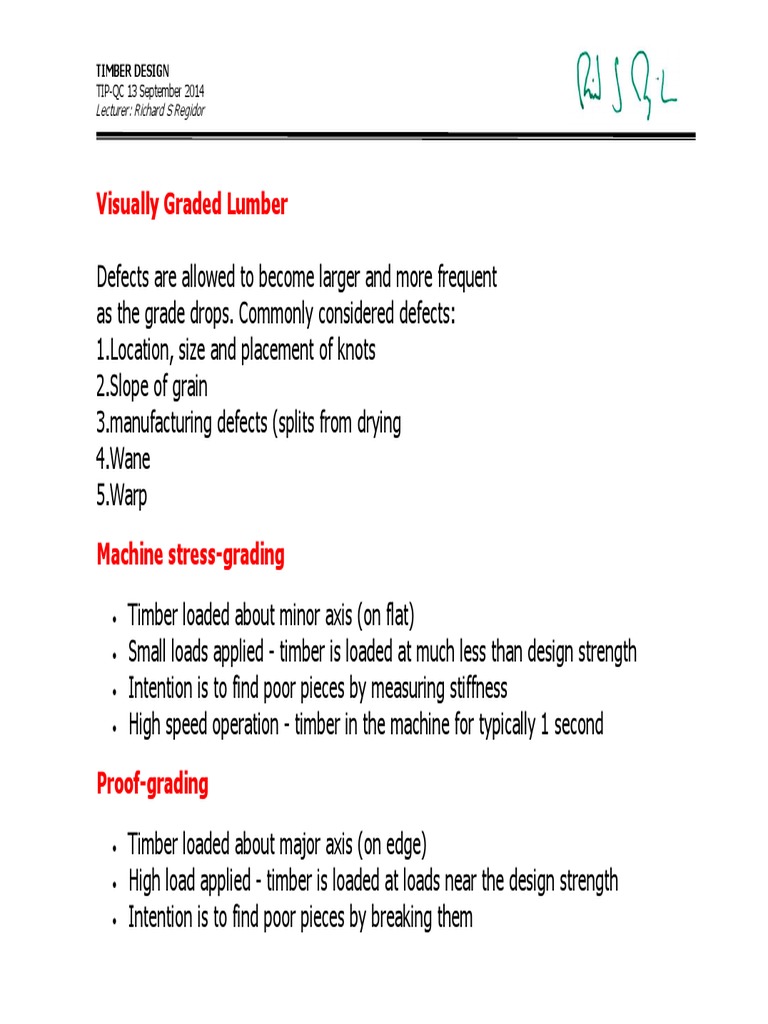 Timber Design Tip QC 1s1415 p1 | PDF | Lumber | Bending