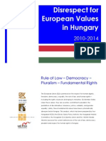 Disrespect for European Values in Hungary 2010-2014