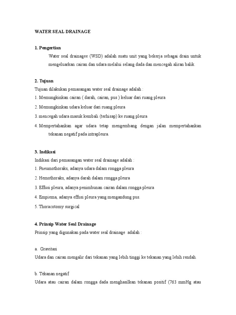 Water Seal Drainage PDF