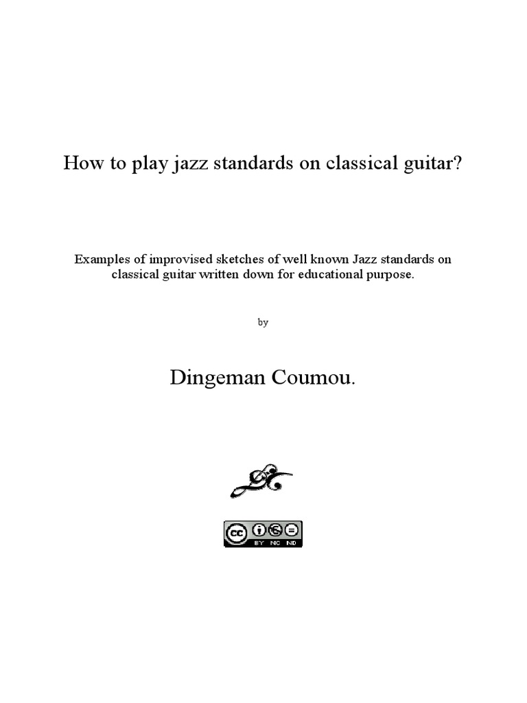 Standards of Jazz On Classical Guitar | PDF | Guitar Family Instruments ...