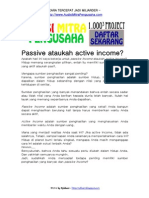Passive Ataukah Active Income