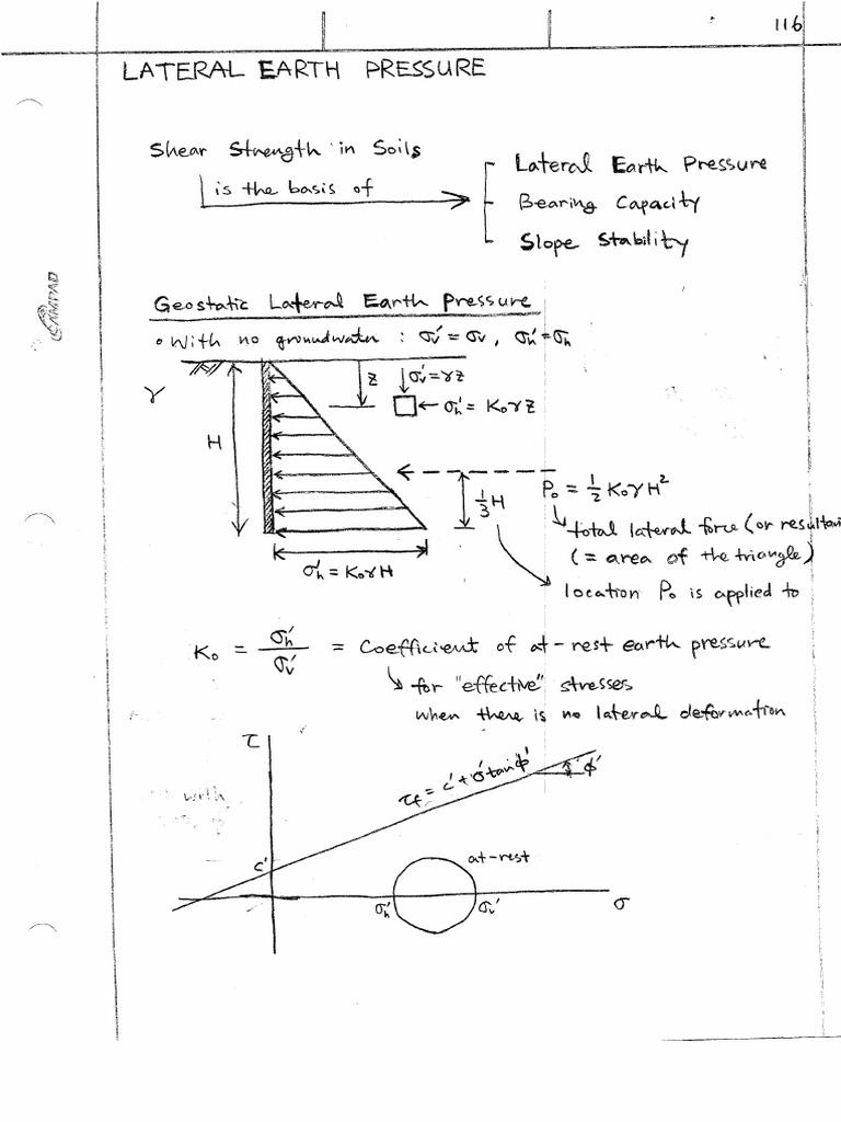 Lateral Earth Pressure Foundation | PDF