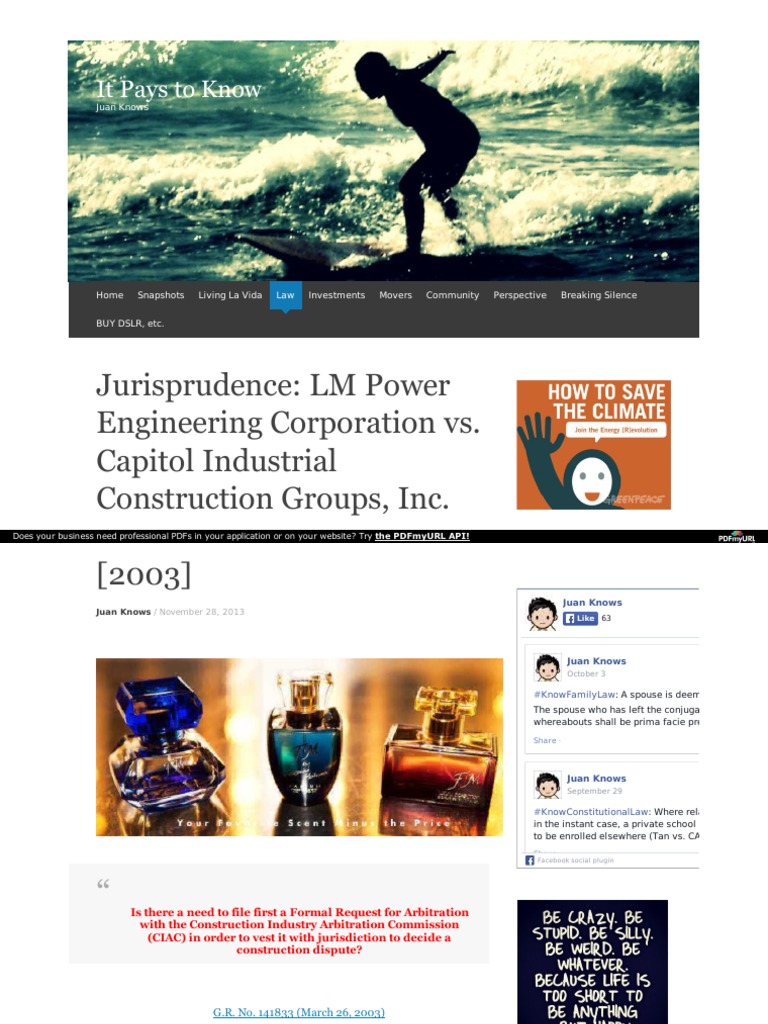 LM Power Engineering Corporation Vs Capitol Industrial Construction