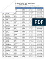 Liste Master Anglais