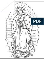 dibujo para imprimir de la Virgen Guadalupe