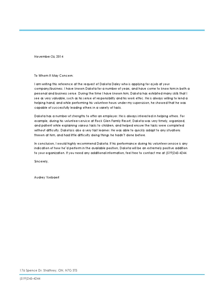 Reference Letter | PDF