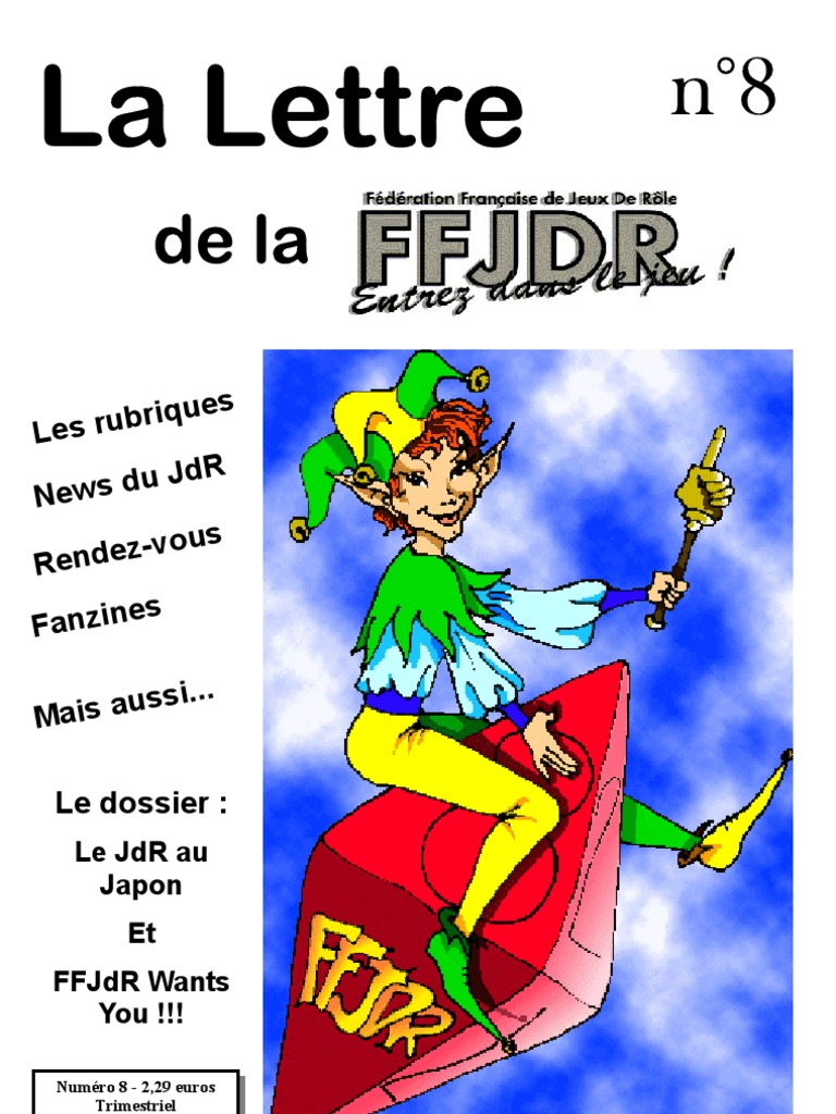 FFJdR N°8 : Dossier sur le JdR au Japon | PDF | Jeux de rôle sur table ...