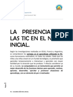 La Presencia de Las Tic en El Nivel Inicial