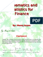 Mathematics and Statistics for Finance