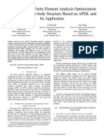 Parametric Finite Element Analysis Optimization Technique of Car Body Structure Based On APDL PDF