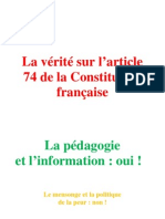 OUI À L'articl 74 Texte D'un Juriste