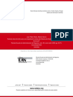 Factores Clave de Éxito para Una Implantación Exitosa Del Sistema de Gestión Estratégica - Balanced S