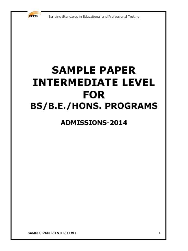 Intermediate Level Sample Paper 2014 | PDF | Profit (Accounting ...