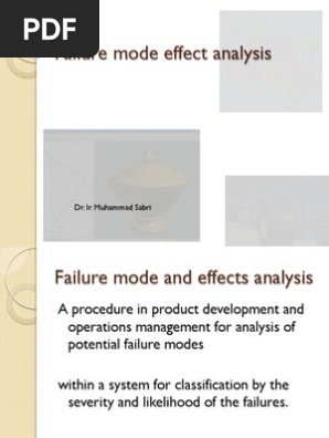 Failure Mode Effect Analysis Fmea Pdf Hypothesis Scientific Method