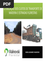 Otimizacao Dos Custos de Transporte de Madeira e Estradas Florestais