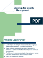 Leadership For Quality Management New