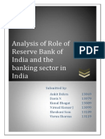 Analysis of Role of Reserve Bank of India and The Banking Sector in India