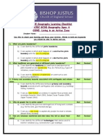 GCSE Geography Learning Check List CORE (Active Zone)