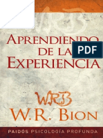 Aprendiendo de La Experiencia (Wilfred Bion)