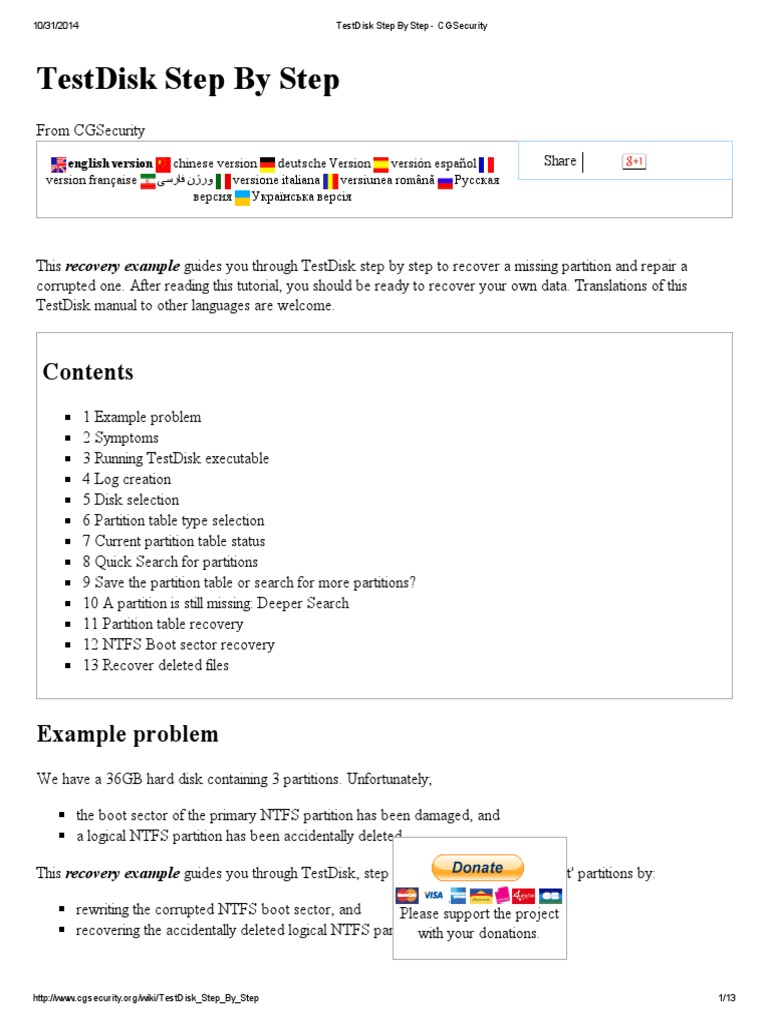 TestDisk Step by Step - CGSecurity | PDF | File System | Utility Software