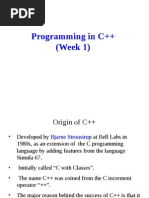 Programming in C++ (Week 1)