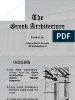 The Greek Architecture: Prepared by