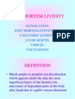 Post Mortem Lividity Changes & Features