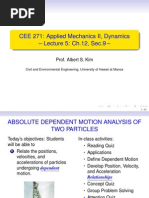 CEE 271: Applied Mechanics II, Dynamics - Lecture 5: Ch.12, Sec.9