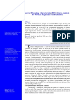 Receiver Operating Characteristic (ROC) Curve Analysis For Medical Diagnostic Test Evaluation