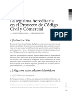 la legitima hereditaria en el proyecto del código civil y comercial argentino