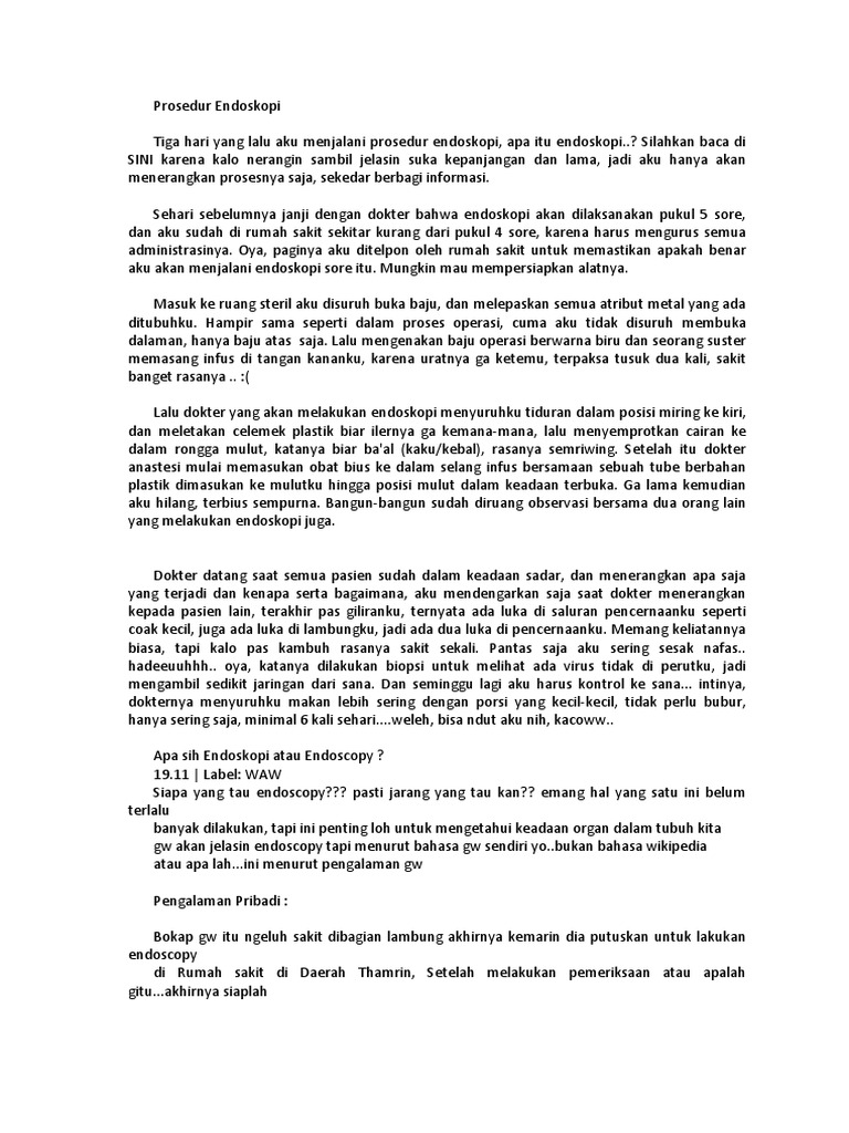 Prosedur Endoskopi PDF