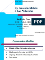 Security Issues in Mobile Ad Hoc Networks: Sudipto Das