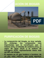 Purificación biogás