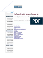 Business English Lesson Categories