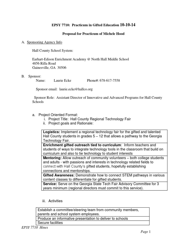 Hood M Epsy7710 Proposal | PDF | Science, Technology, Engineering, And ...