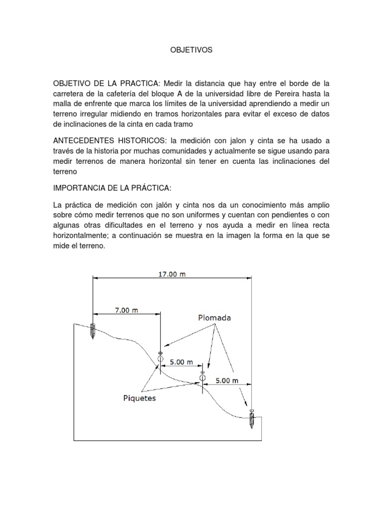 Levantamiento Con Jalon y Cinta1  Topografía  Medición