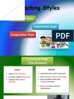 3 Coaching Styles: Command Style Submissive Style Cooperative Style