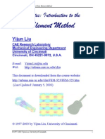 FEM Lecture Notes Liu UC PDF