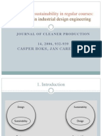 Integration of Sustainability in Regular Courses:: Experiences in Industrial Design Engineering