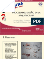 Proceso Del Diseño. Arquitectura.