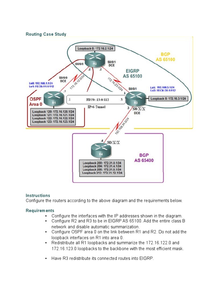 Router Configuration Case Study Guide | PDF | Computers | Technology ...