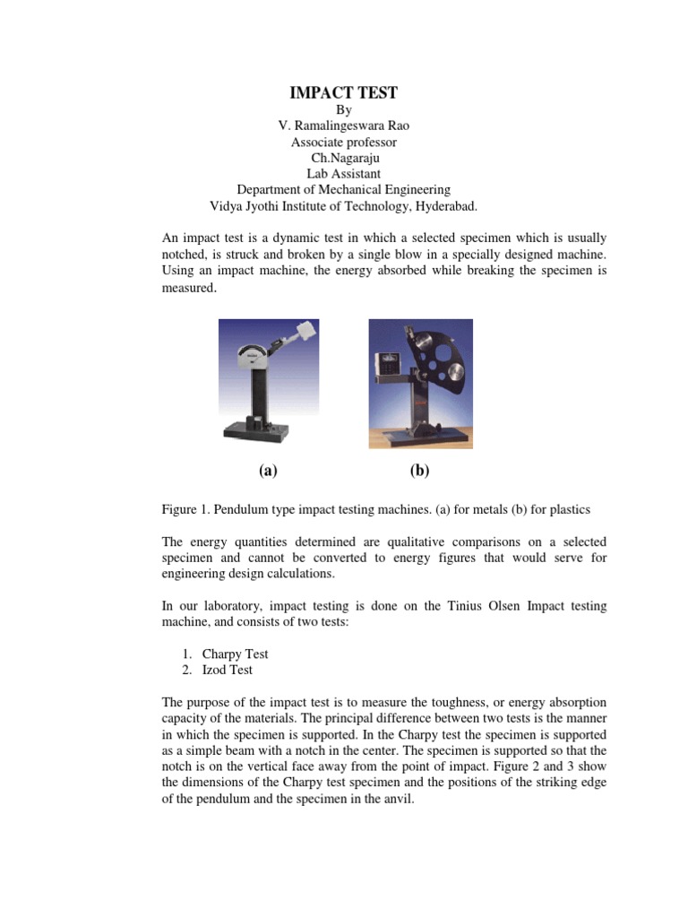 Impact Test Classical Mechanics Continuum Mechanics