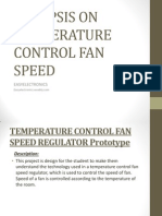 Synopsis On Temperature Control Fan Speed