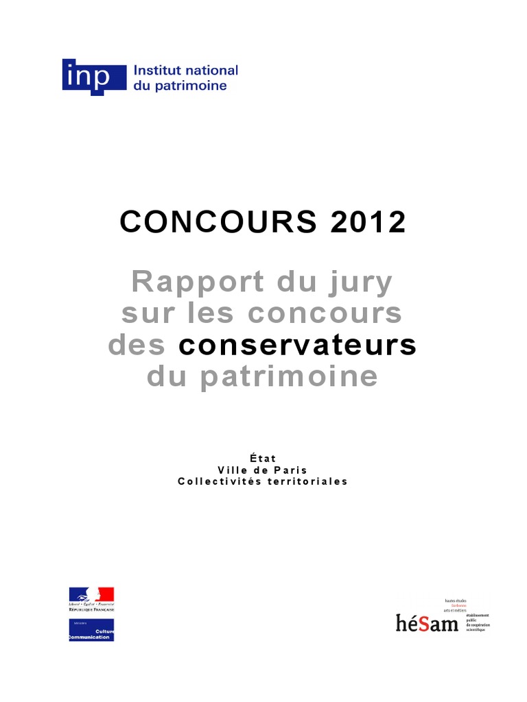 Rapport Concours 2012 - 