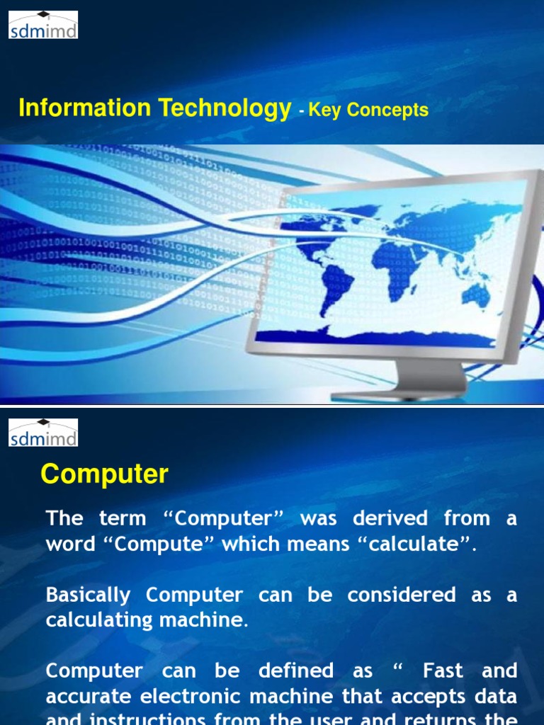 Key Concepts of Information Technology | PDF