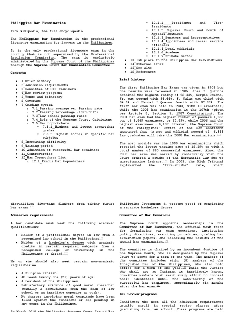 Philippine Bar Examination PDF Philippines Virtue