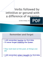 Verbs Followed by Infinitive or Gerund With A
