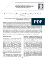 Treatment of Leachate by Electrocoagulation Technique Using Iron And Hybrid Electrodes