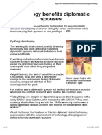 Technology Benefits Diplomatic Spouses