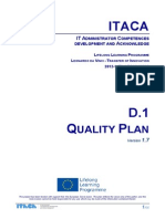 Itaca Project - Quality Plan